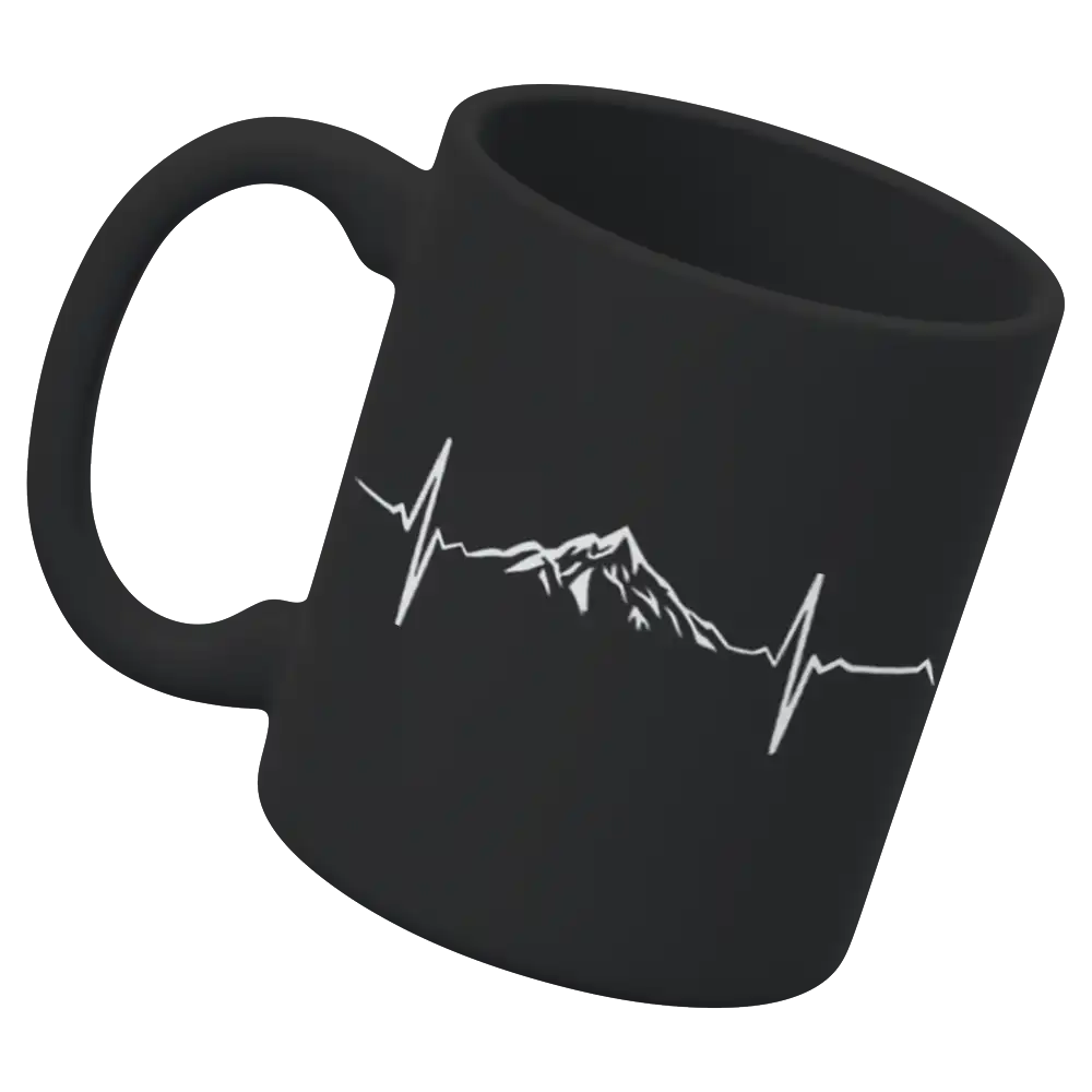 A stylish Heartbeat V1 11oz Mug featuring a vibrant UV printed design, perfect for hot and cold beverages.