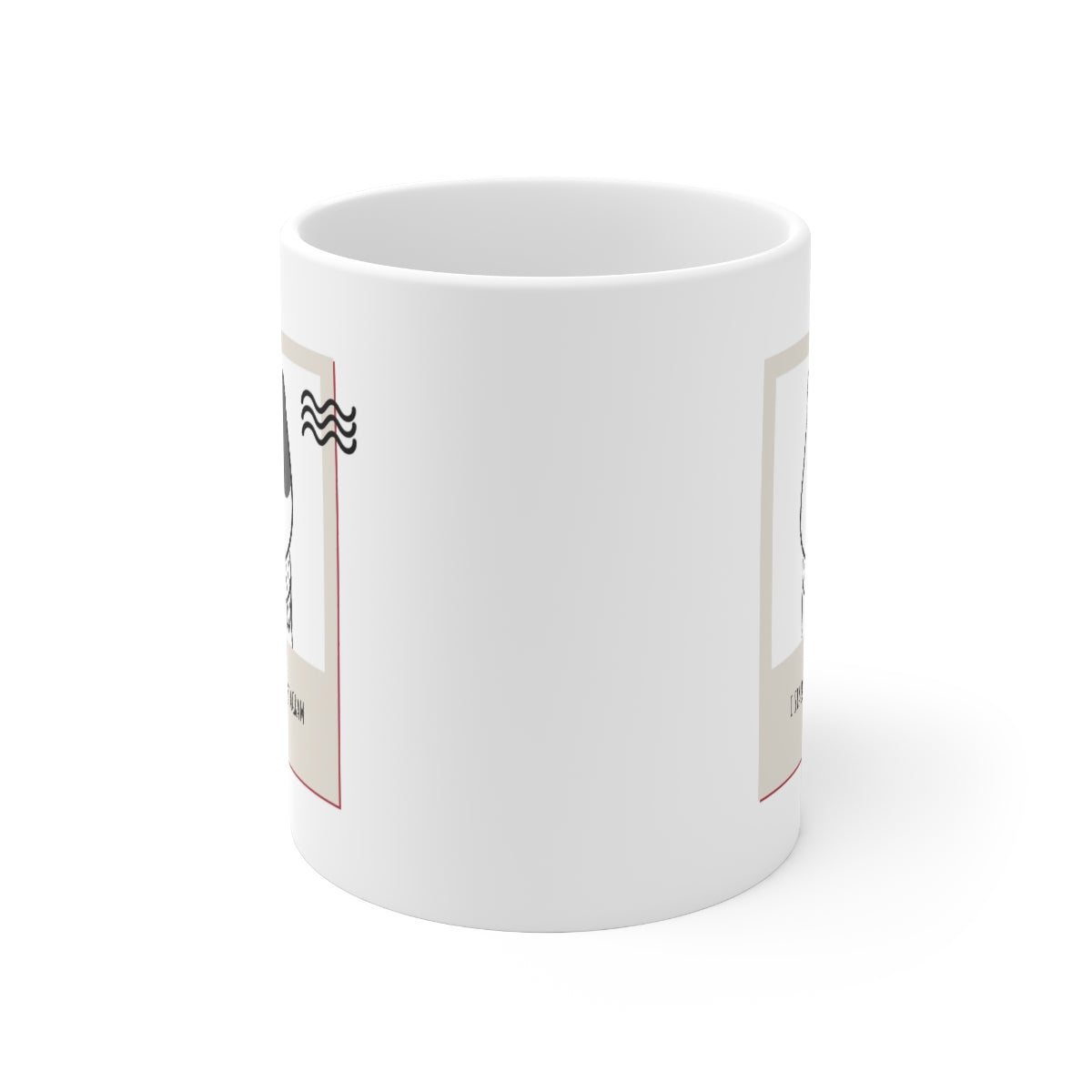 I Stalk Dogs on IG Mug in white ceramic with rounded corners and C-handle, perfect for dog lovers.