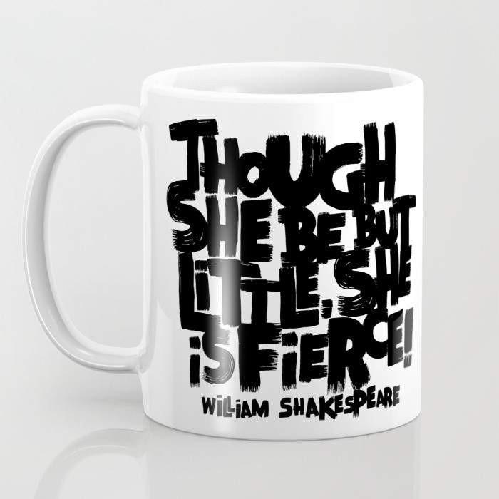 A stylish LITTLE FIERCE Mug featuring vibrant wrap-around art, designed for comfortable gripping with a large handle.