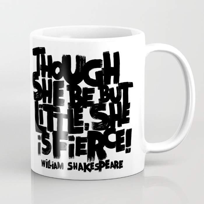 A stylish LITTLE FIERCE Mug featuring vibrant wrap-around art, designed for comfortable gripping with a large handle.