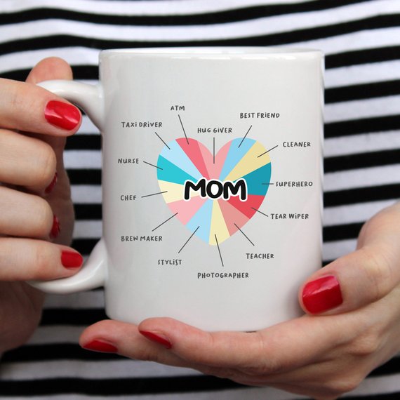 Funny coffee mug designed for Mother's Day gift, featuring a humorous quote and crafted from high-quality ceramic.