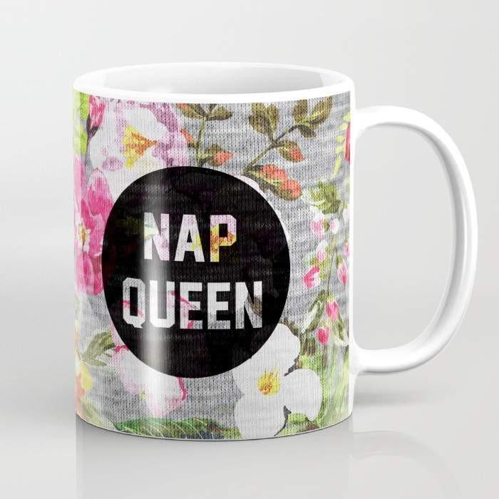 A stylish Nap Queen Mug featuring wrap-around art, large handle, and premium ceramic material, perfect for coffee or tea lovers.