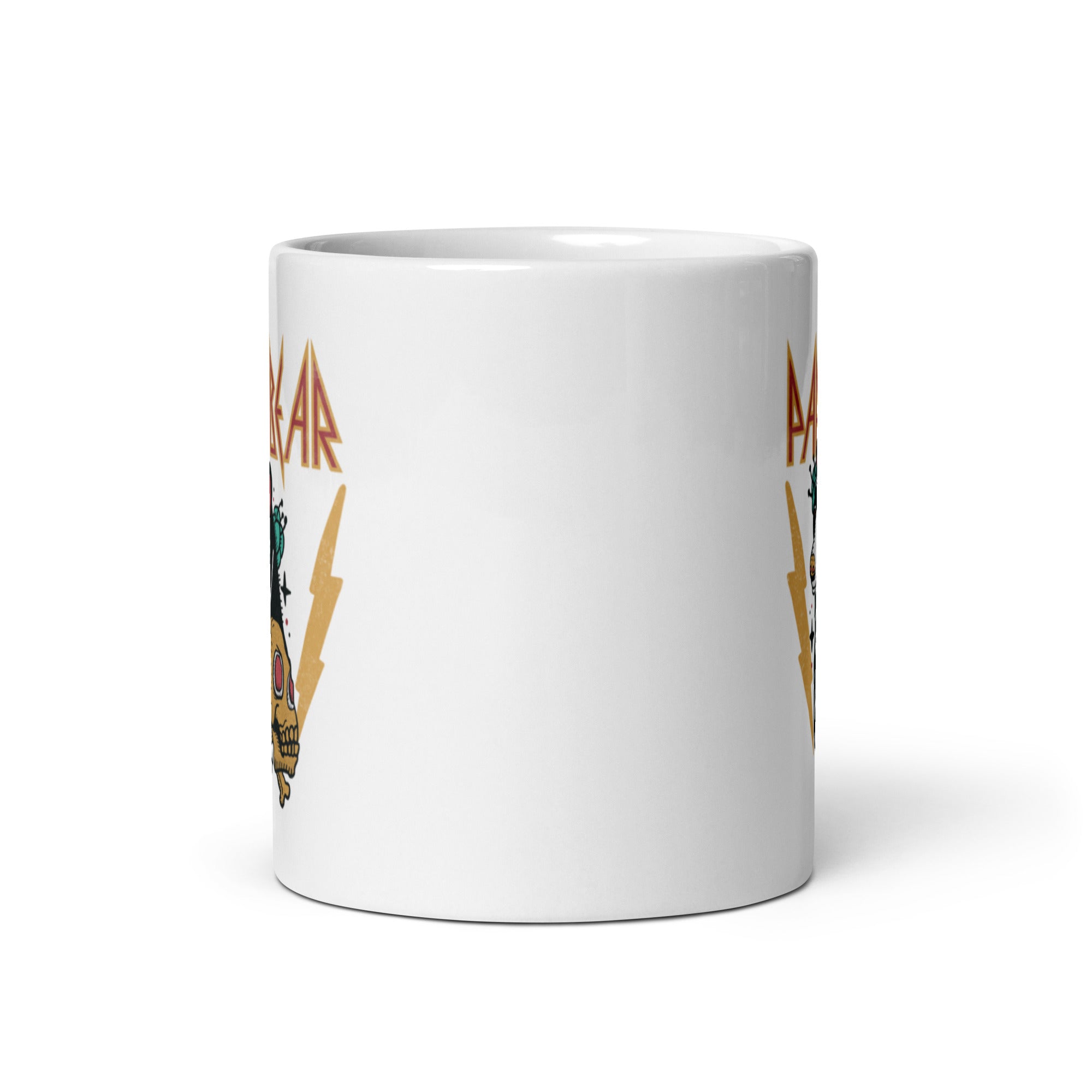 Papa Bear Rocker Mug in glossy ceramic with vivid print, available in two sizes.