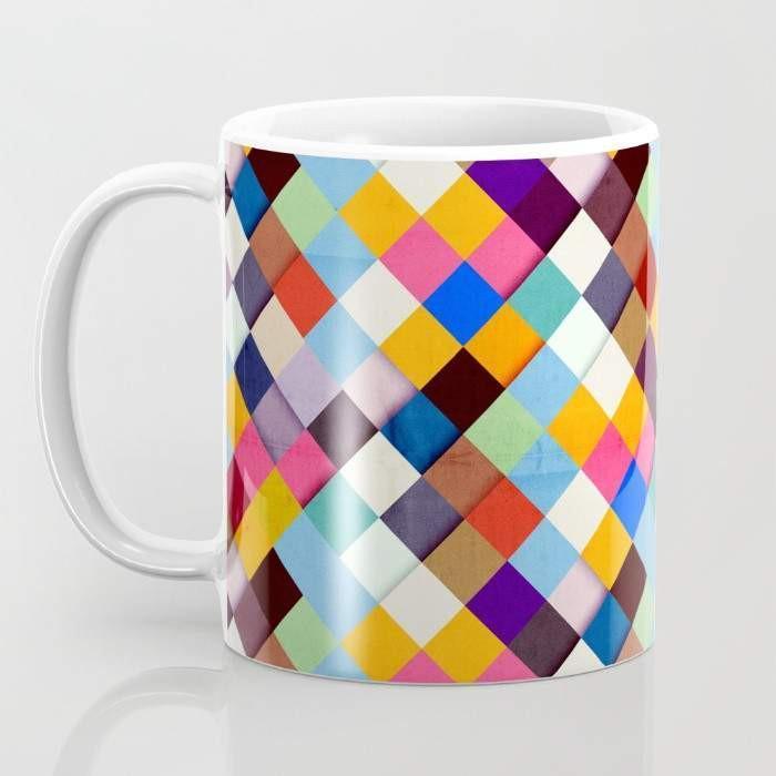 A stylish 15-ounce ceramic coffee mug with wrap-around art and a large handle, perfect for hot or cold beverages.