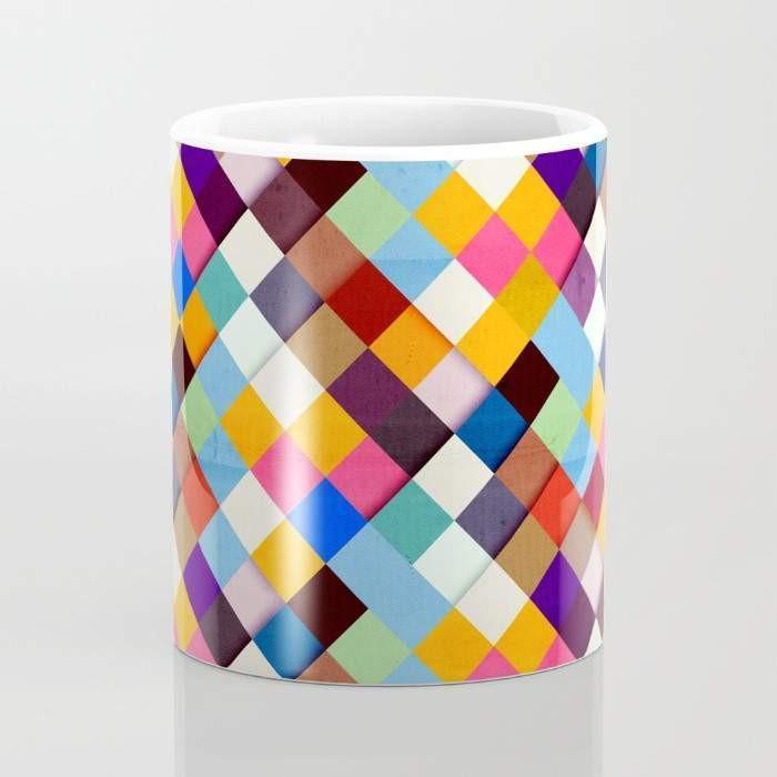 A stylish 15-ounce ceramic coffee mug with wrap-around art and a large handle, perfect for hot or cold beverages.