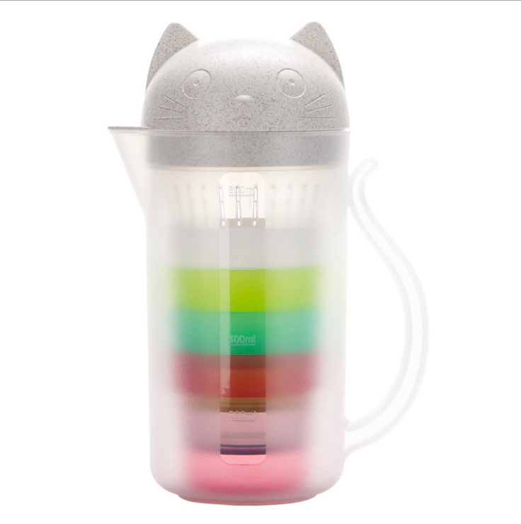 Portable heat-resistant explosion-proof kettle with a cute kitten design, featuring an internal filter and eco-friendly materials.