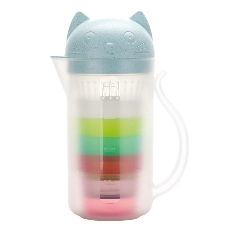 Portable heat-resistant explosion-proof kettle with a cute kitten design, featuring an internal filter and eco-friendly materials.