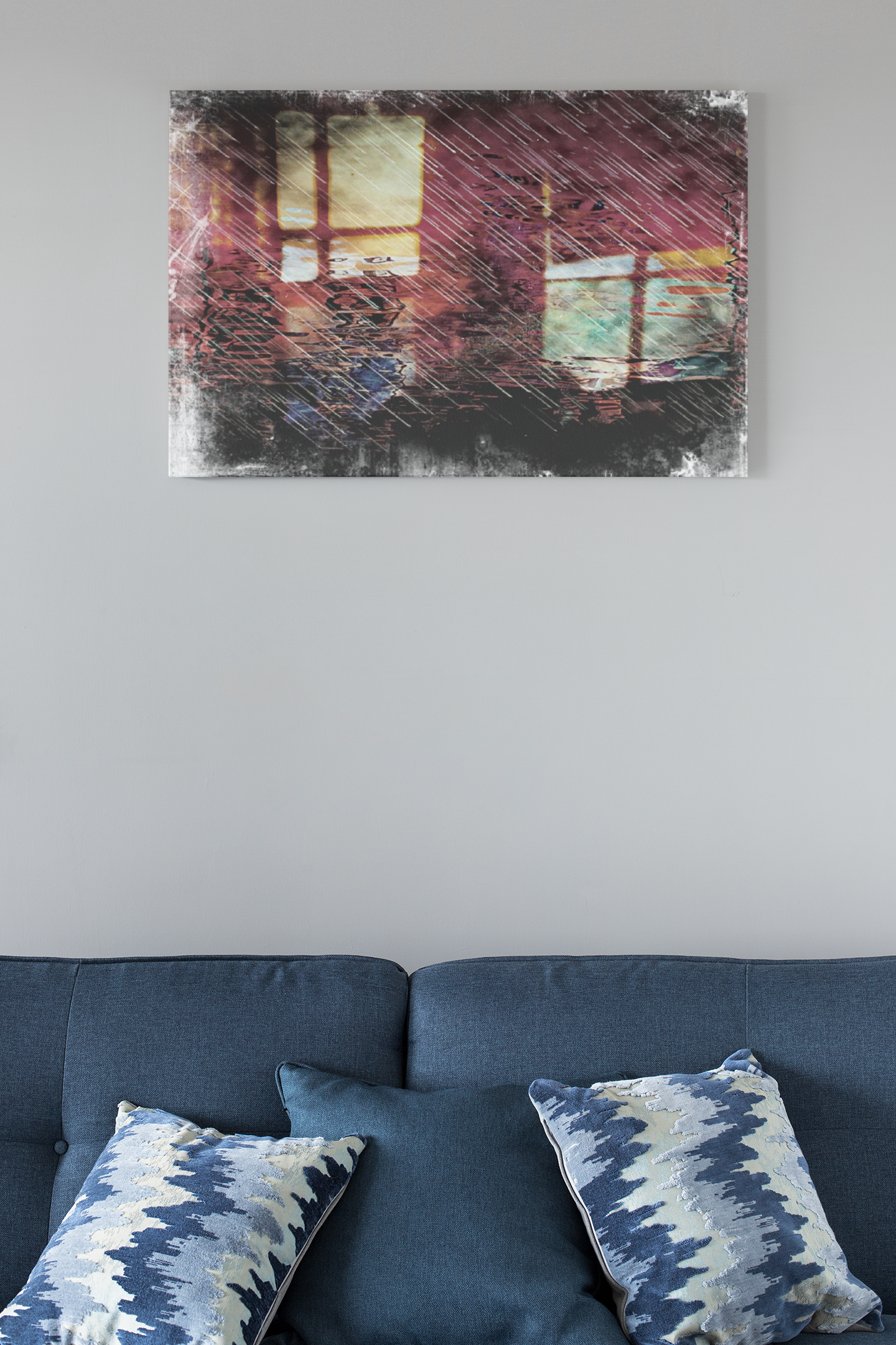 Retrospection Impressionistic Wall Pop Art Canvas Print showcasing vibrant colors and unique design, perfect for home or office decor.