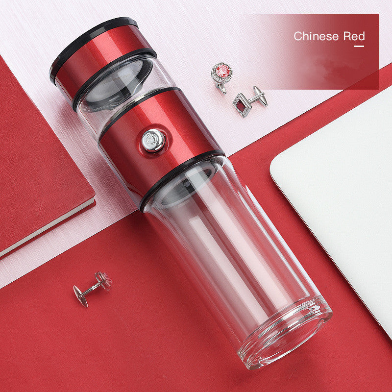 Stainless Steel Thermo Cup with tea-water separation design, showcasing its sleek and modern appearance.