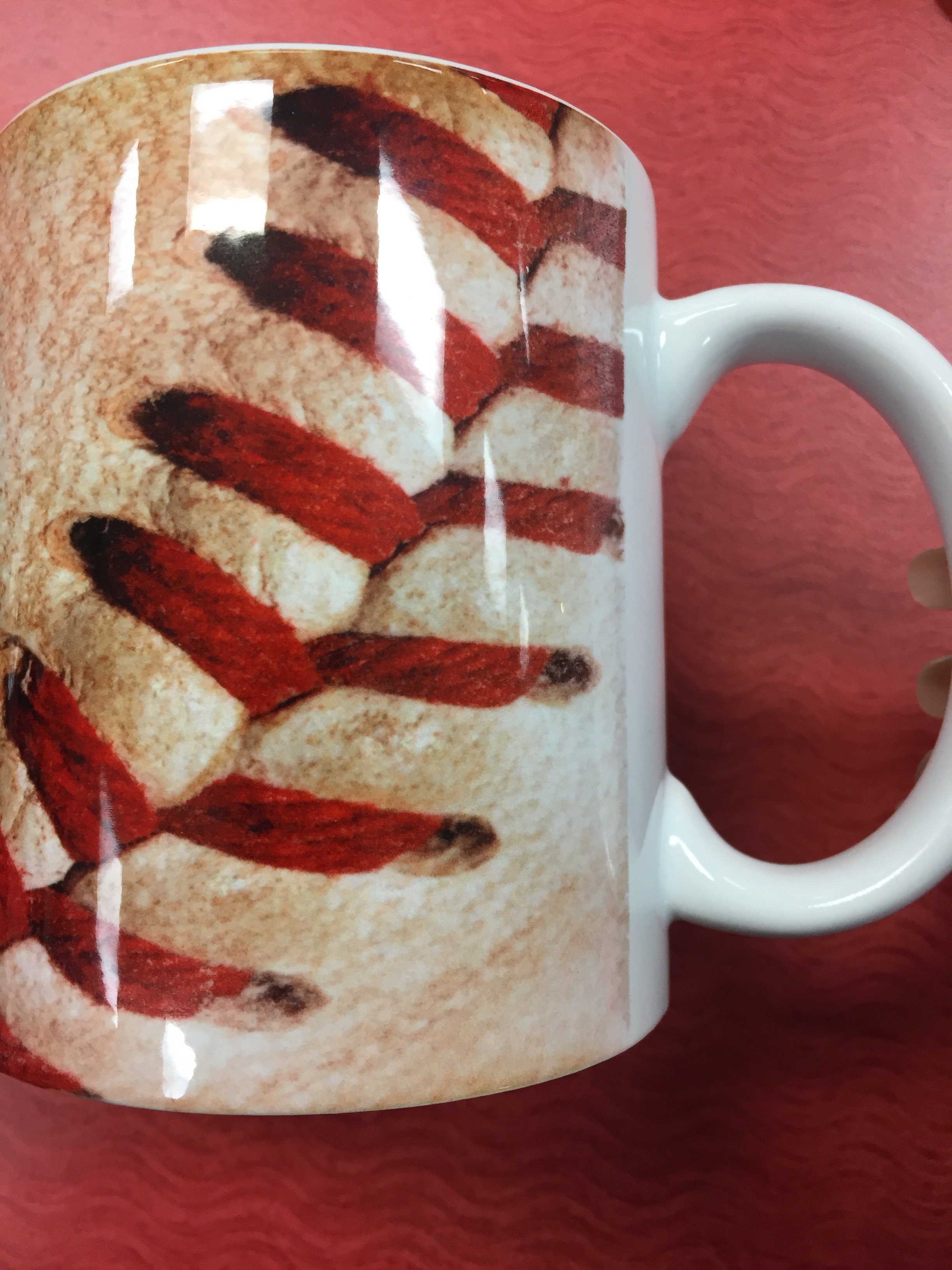 You Ballin’ Baseball Mug in glossy white ceramic, showcasing a sporty design perfect for coffee and tea lovers.