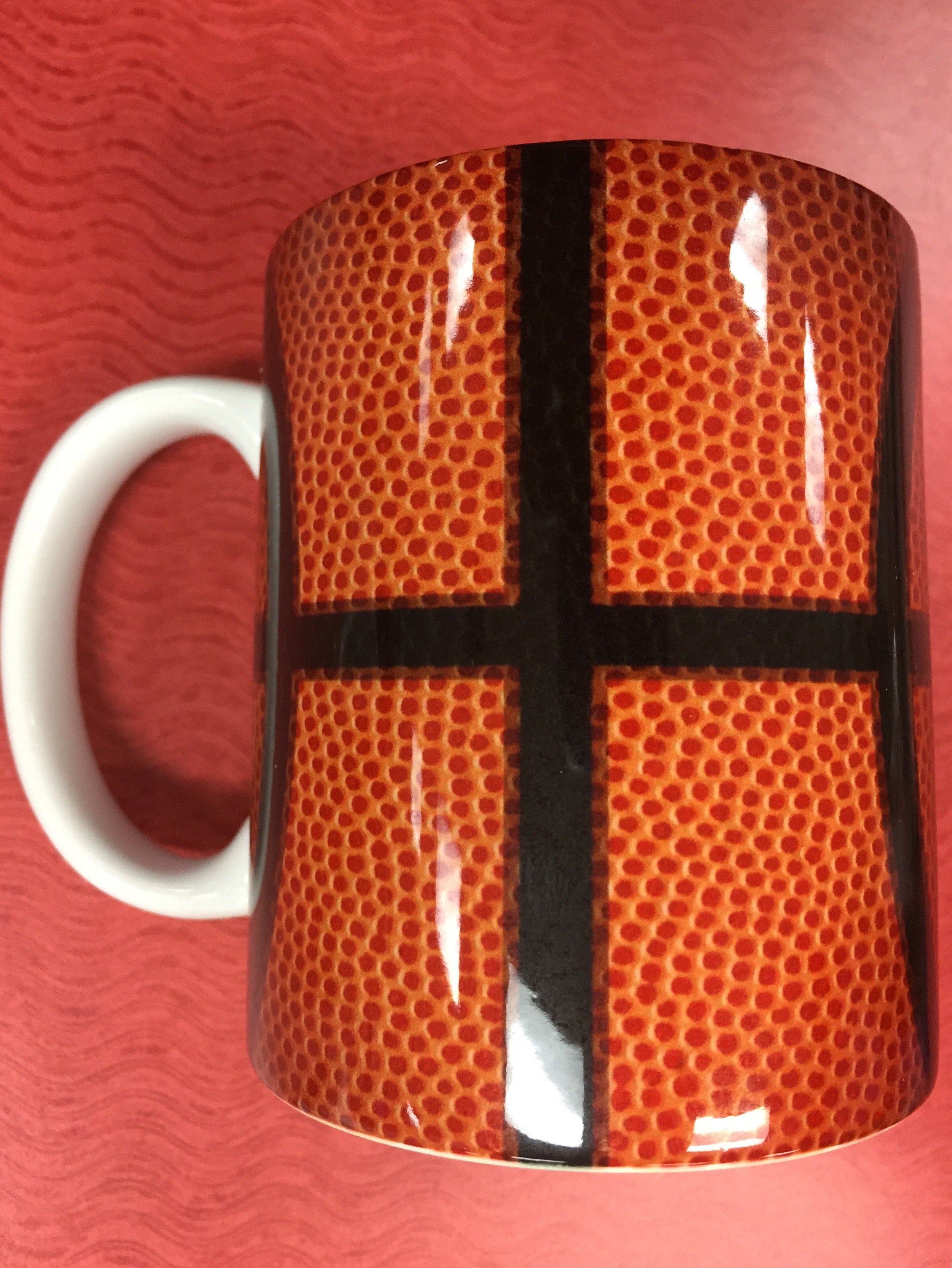 You Ballin’ Basketball Mug featuring a glossy white ceramic finish, perfect for coffee and tea lovers.