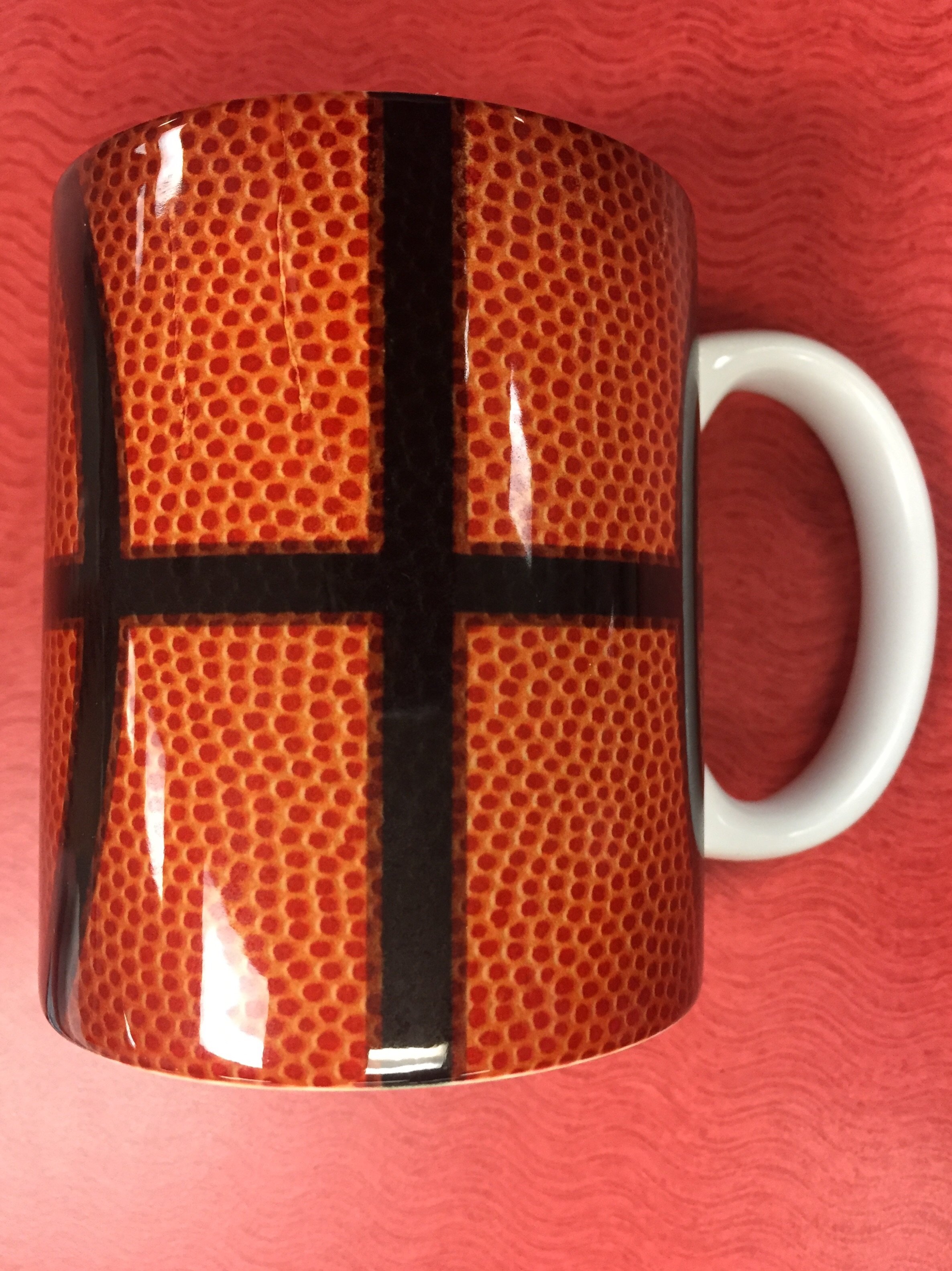 You Ballin’ Basketball Mug featuring a glossy white ceramic finish, perfect for coffee and tea lovers.