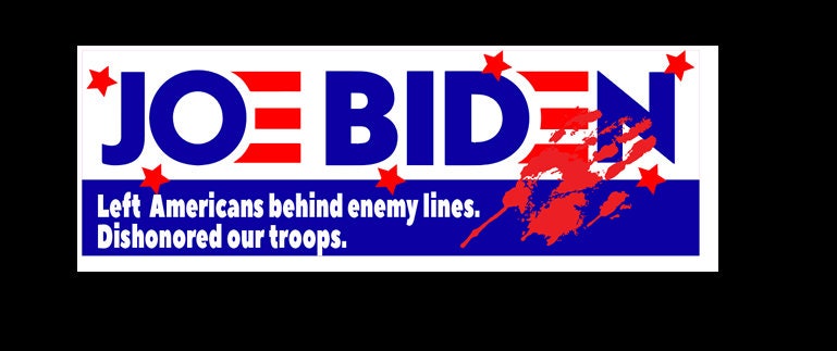 Biden Afghanistan not funny sticker decal showcasing bold political message on premium vinyl material.