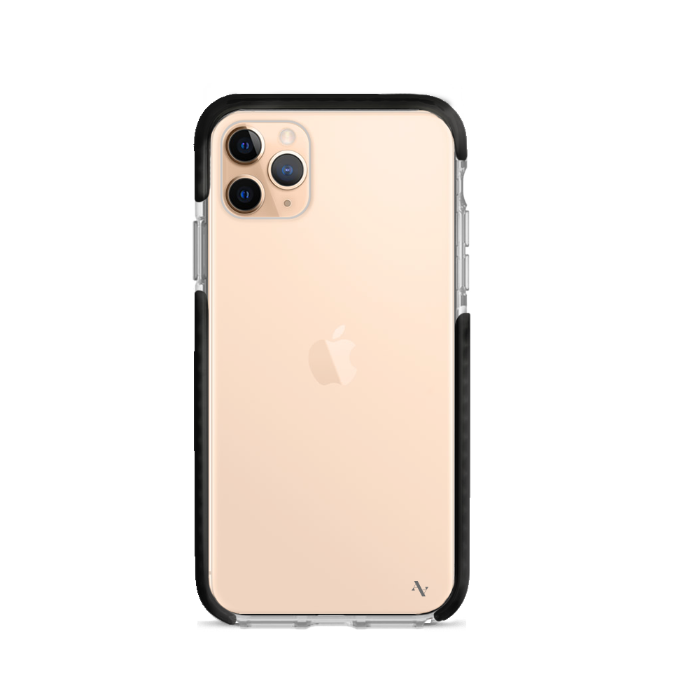 Bump Series iPhone 11 Pro Max Clear Case showcasing its slim design and impact-absorbing materials.