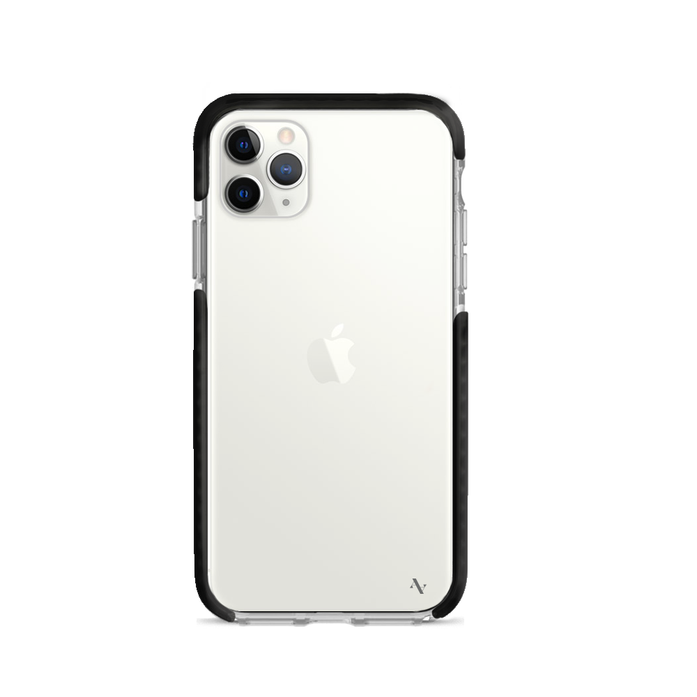 Bump Series iPhone 11 Pro Max Clear Case showcasing its slim design and impact-absorbing materials.