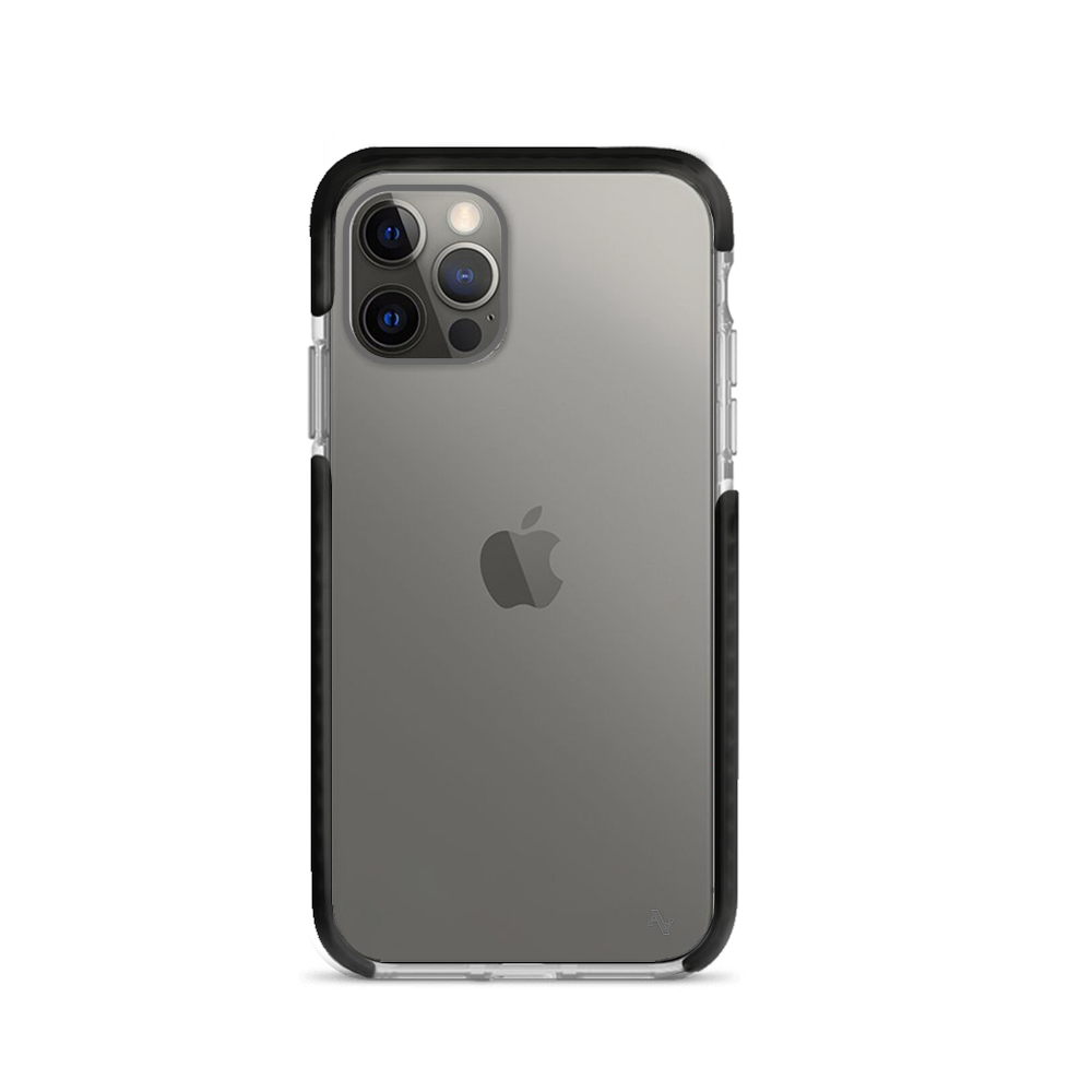 Bump Series iPhone 12 Clear Case showcasing its slim design and impact-absorbing materials, perfect for protection and personalization.