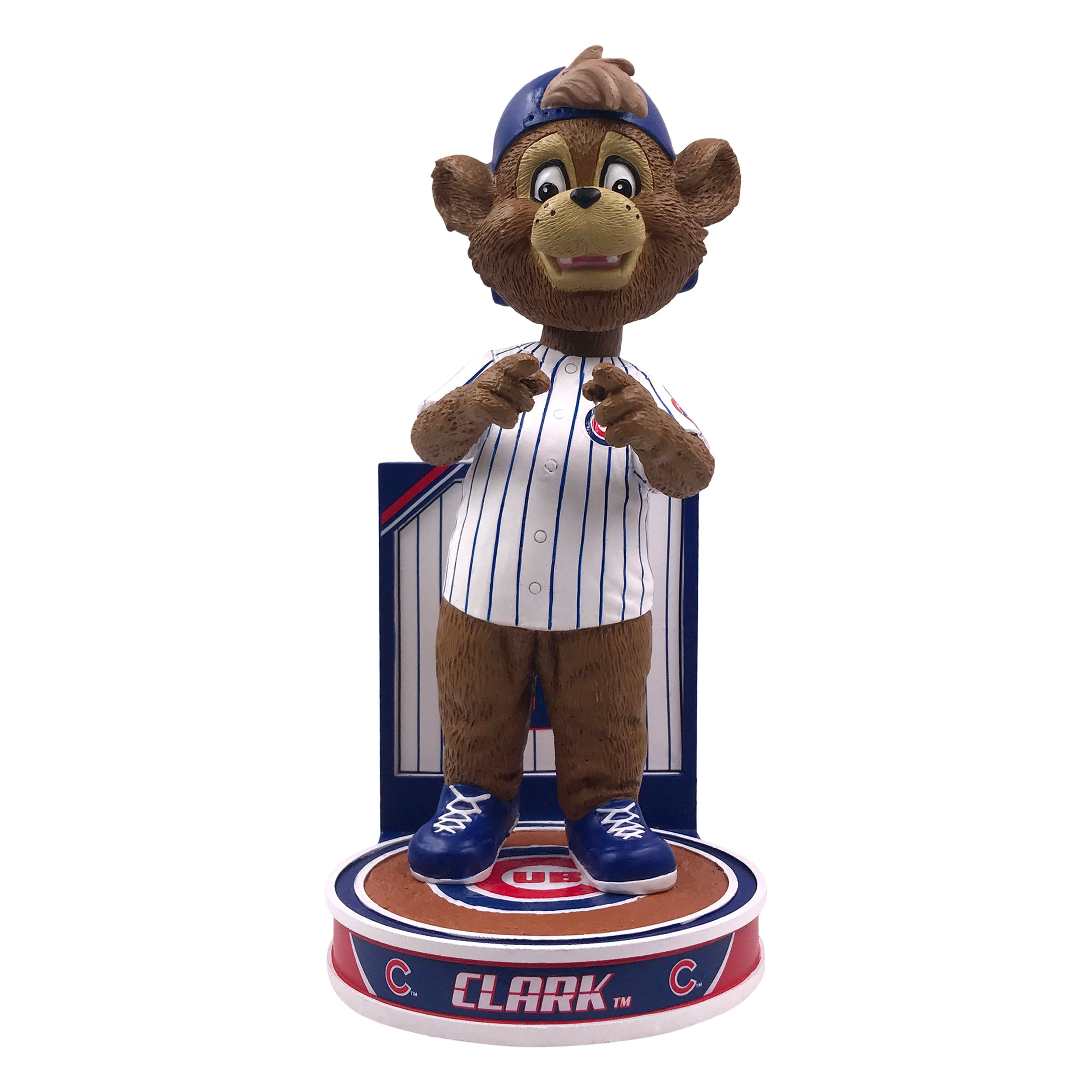 Chicago Cubs Hero Series Mascot Bobblehead, 8 inches tall, featuring vibrant team colors and detailed design.