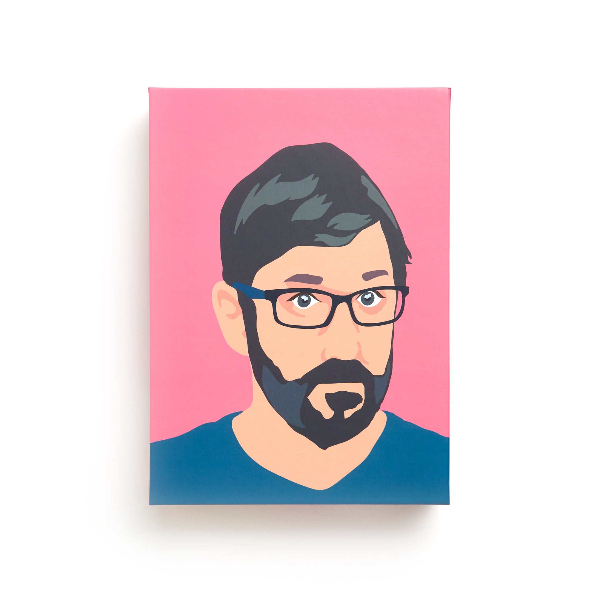 A 500-piece jigsaw puzzle featuring investigative journalist Louis Theroux, showcasing his iconic bespectacled image.