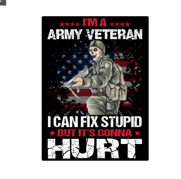 Fix Stupid MILITARY Army Veteran decal sticker on a car, showcasing military pride.