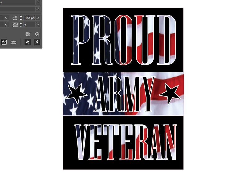 FLAG Proud Army Veteran Armed Forces Military Decal Sticker displayed on a car window, showcasing its vibrant colors and design.