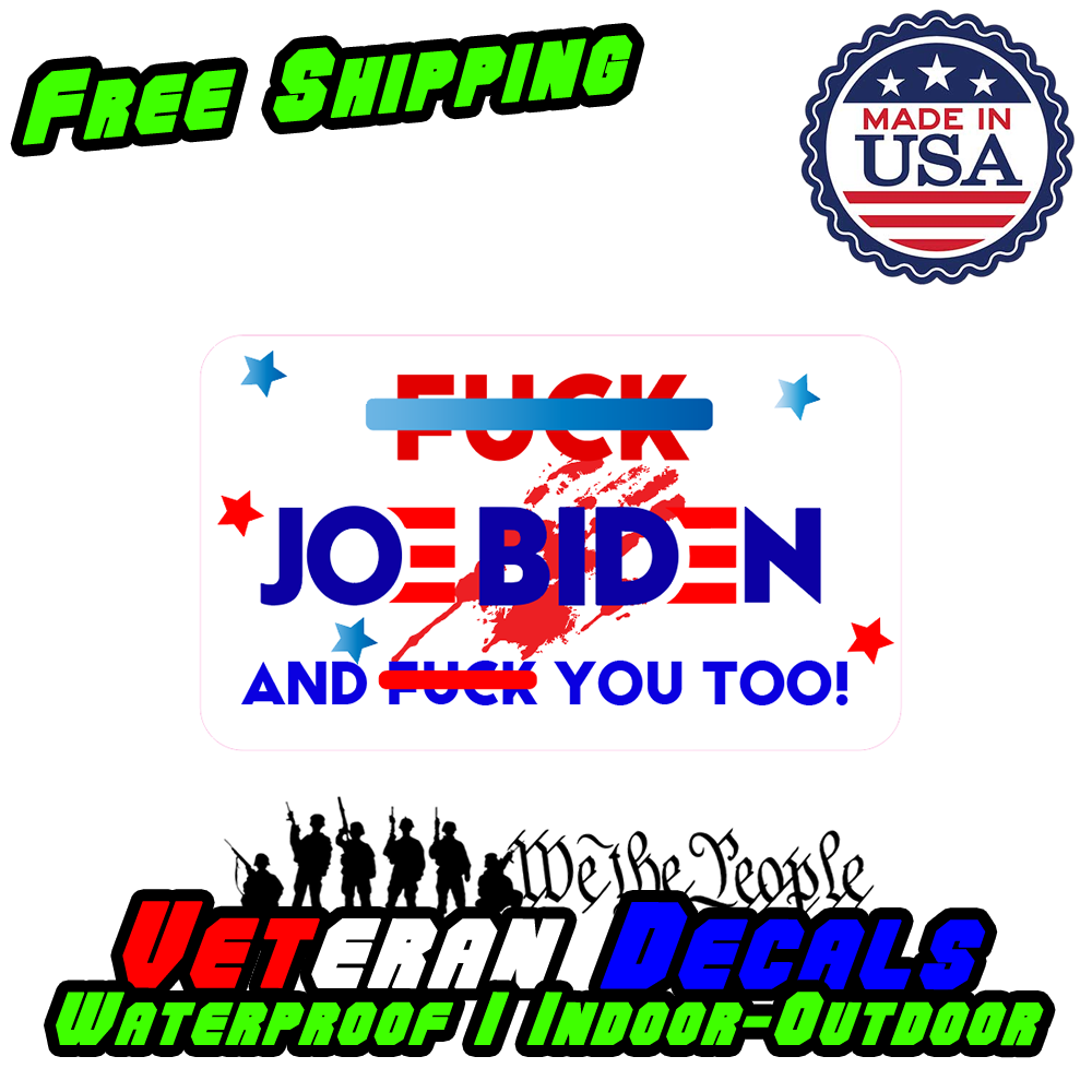 Fuc* Biden Vinyl Decal displayed on a car window, showcasing its bold design and premium quality.