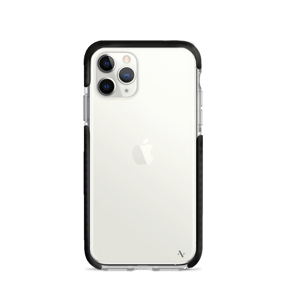 GOLF le MAAD Bump clear case for iPhone 11 Pro, showcasing its slim design and customizable features.