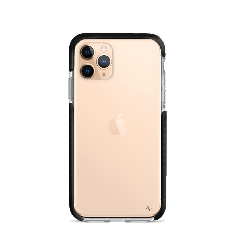 GOLF le MAAD Bump clear case for iPhone 11 Pro, showcasing its slim design and customizable features.