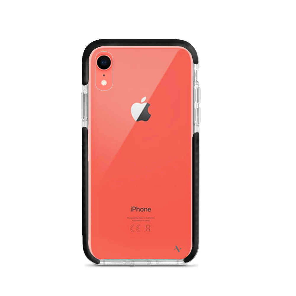 GOLF le MAAD Bump clear case for iPhone XR, showcasing its slim design and customizable features.