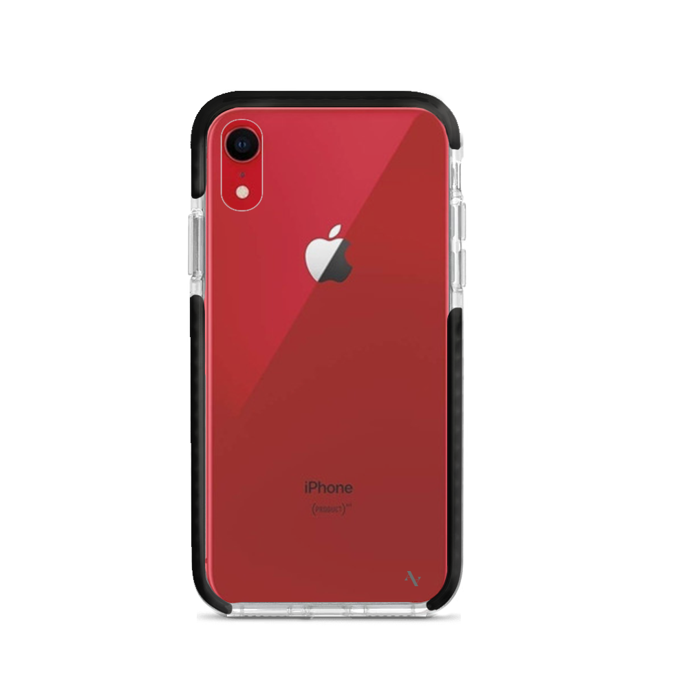 GOLF le MAAD Bump clear case for iPhone XR, showcasing its slim design and customizable features.