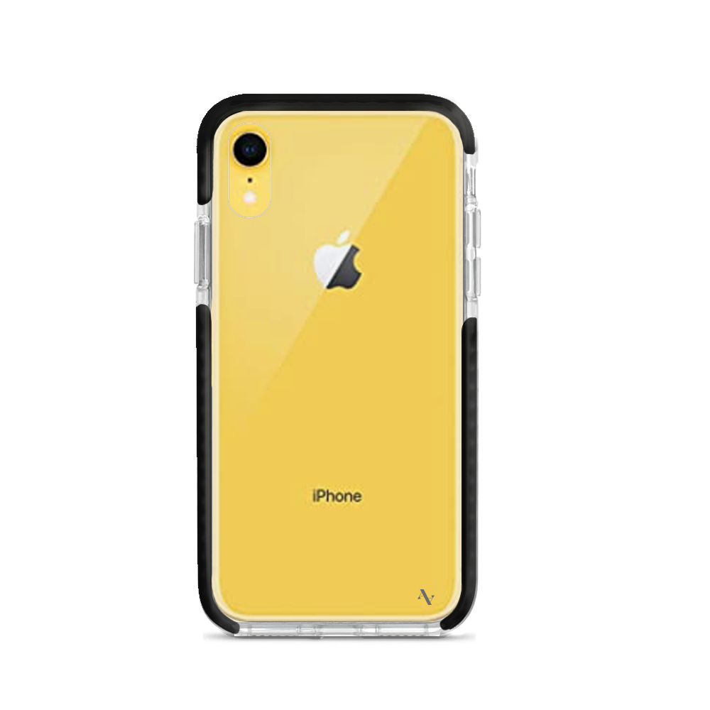 GOLF le MAAD Bump clear case for iPhone XR, showcasing its slim design and customizable features.