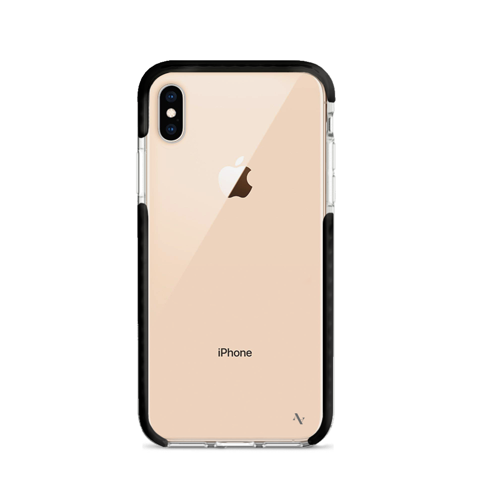 GOLF le MAAD Bump clear case for iPhone X/XS, showcasing its slim design and customizable features.