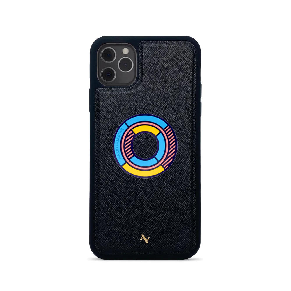 MAAD Stickers Alphabet for iPhone 11 Pro Max in black, showcasing customizable letters and eco-friendly design.