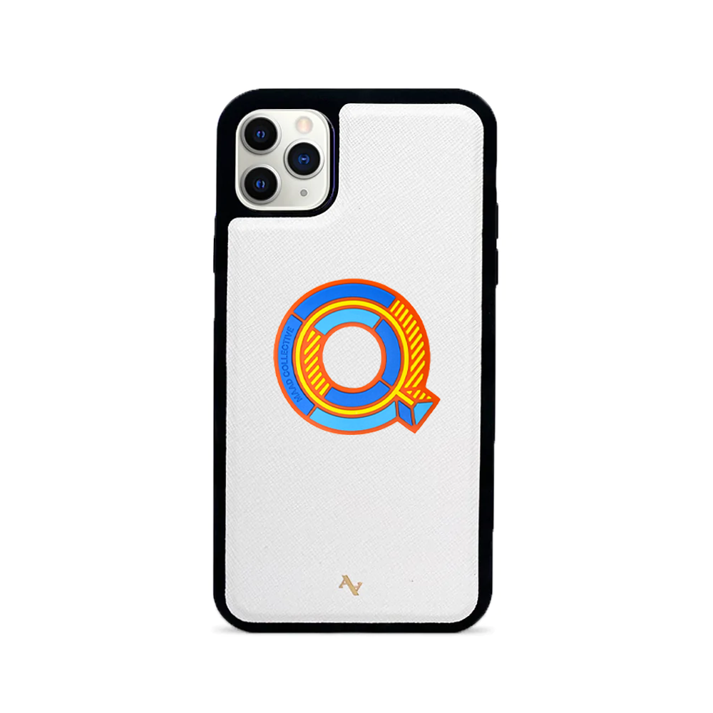 MAAD Stickers Alphabet for iPhone 11 Pro Max in white, showcasing customizable letters for personalization.