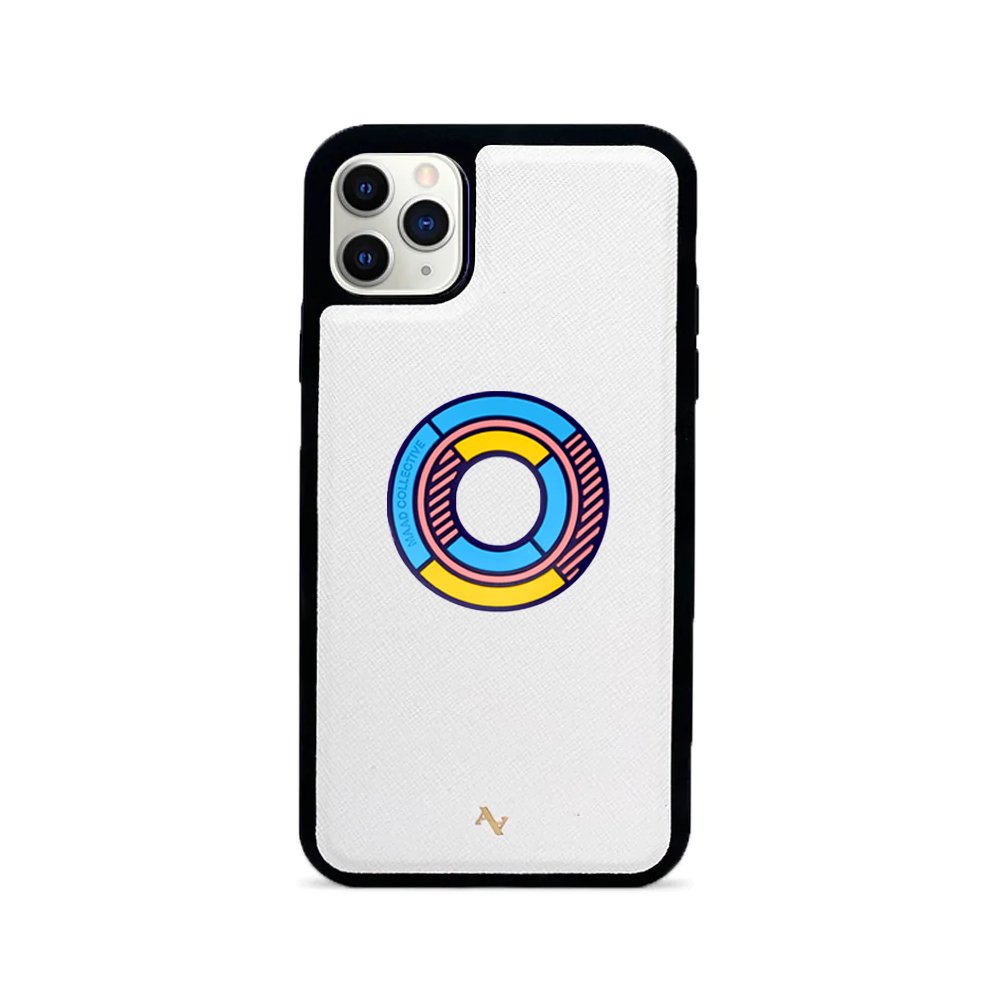 MAAD Stickers Alphabet for iPhone 11 Pro Max in white, showcasing customizable letters for personalization.