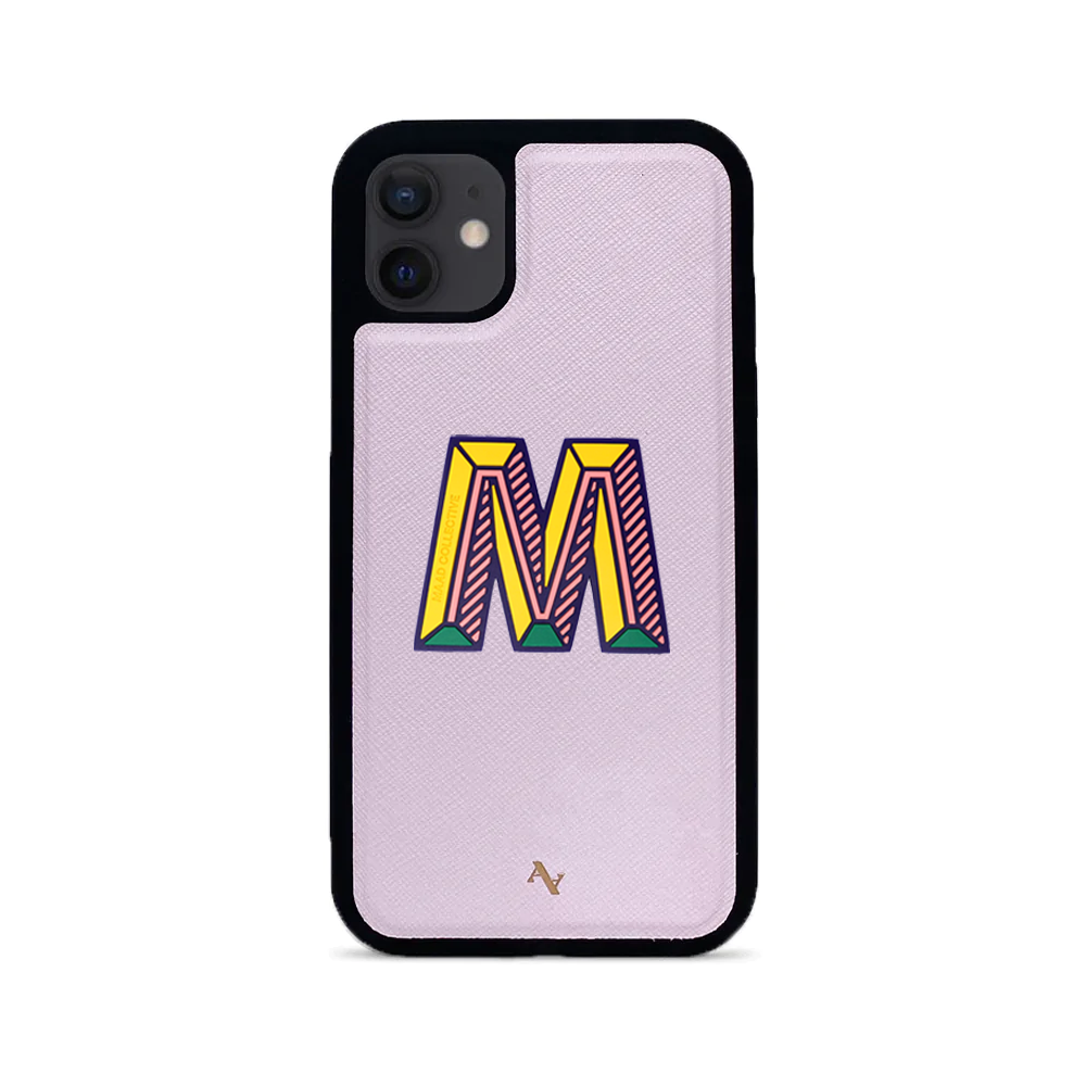 MAAD Stickers Alphabet for iPhone 12 in blush color, showcasing customizable letters and designs.