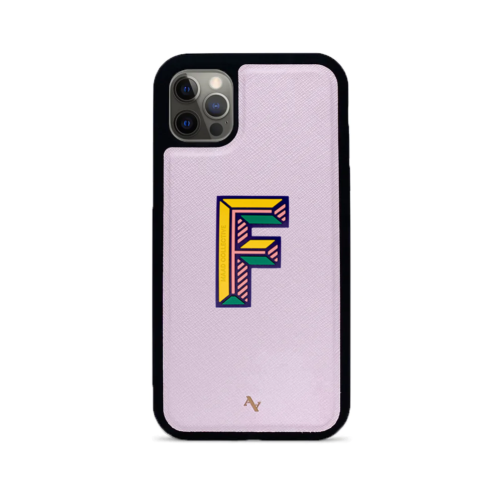 MAAD Stickers Alphabet for iPhone 12 Pro in blush color, showcasing customizable letters and eco-friendly design.