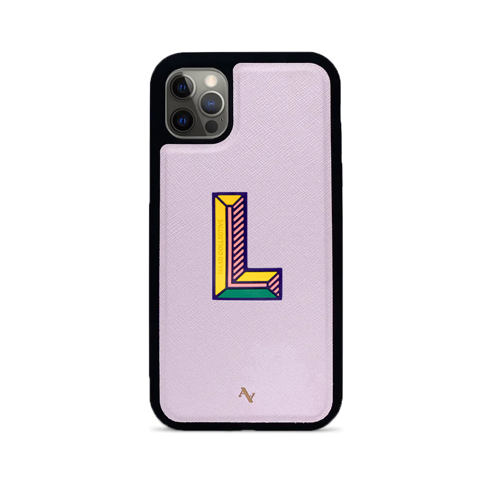 MAAD Stickers Alphabet for iPhone 12 Pro in blush color, showcasing customizable letters and eco-friendly design.