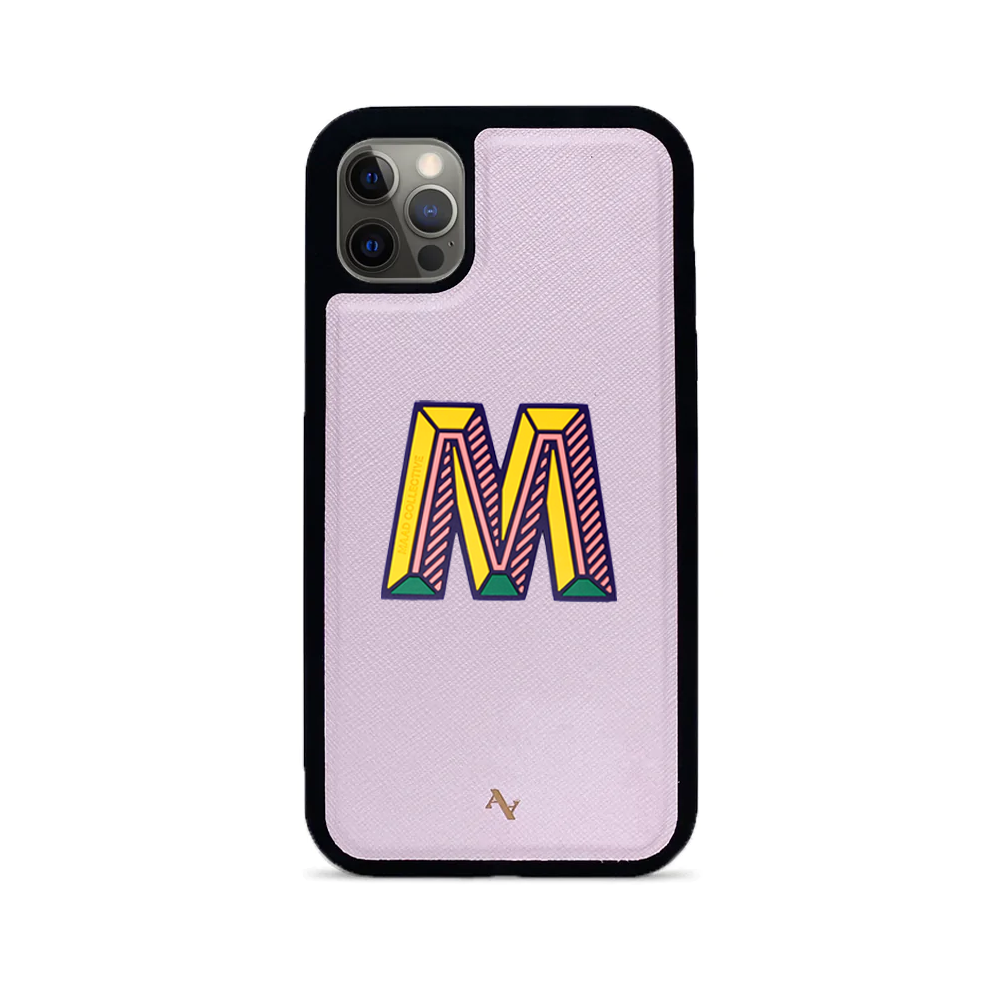 MAAD Stickers Alphabet for iPhone 12 Pro in blush color, showcasing customizable letters and eco-friendly design.