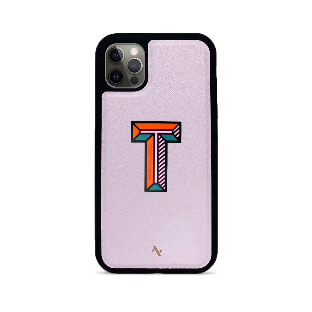 MAAD Stickers Alphabet for iPhone 12 Pro in blush color, showcasing customizable letters and eco-friendly design.