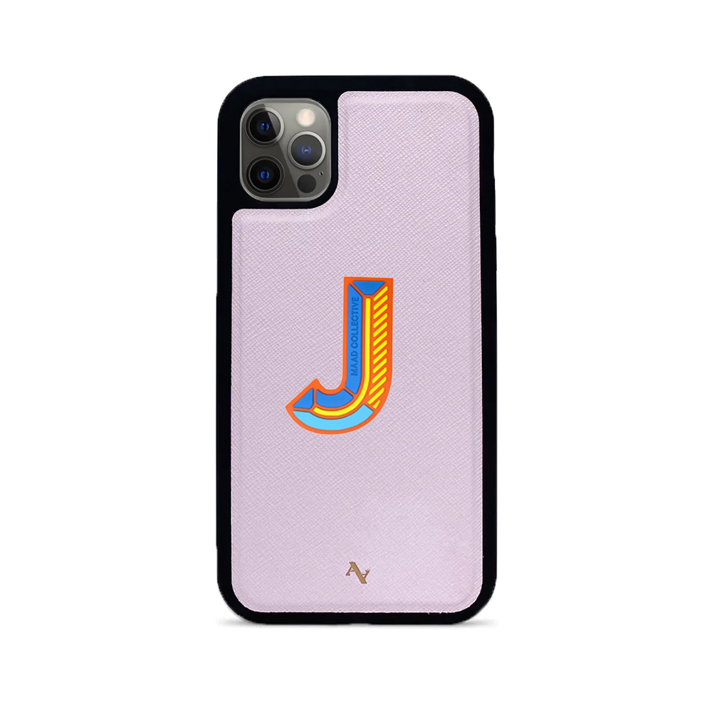 MAAD Stickers Alphabet for iPhone 12 Pro in blush color, showcasing customizable letters and eco-friendly design.