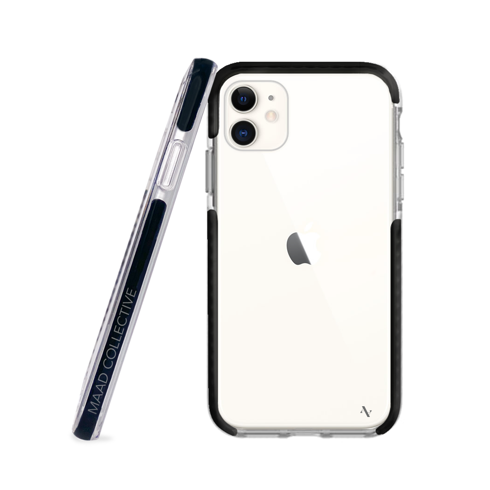 MAAD World iPhone 11 Clear Case showcasing its slim design and transparent material.