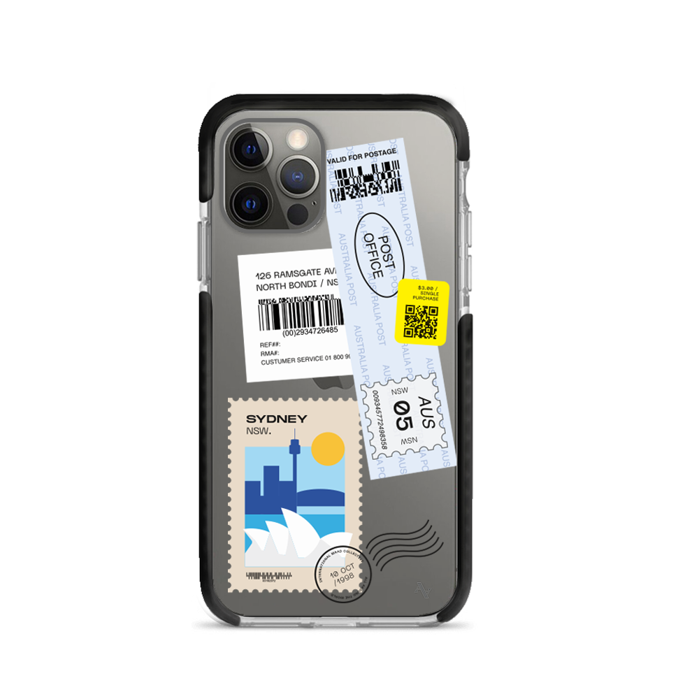 MAAD World iPhone 12 Pro Clear Case showcasing its slim design and transparent finish.