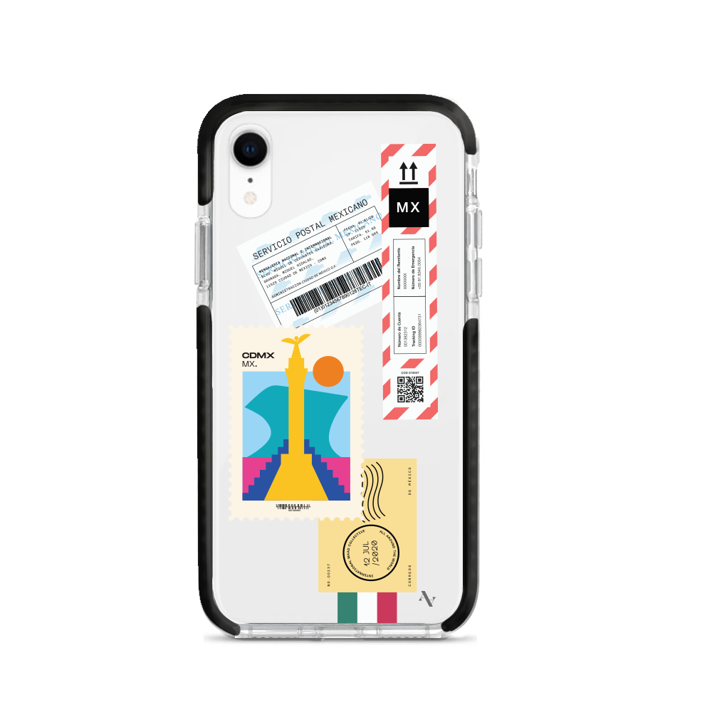 MAAD World iPhone XR Clear Case showcasing its slim and protective design, perfect for travelers.