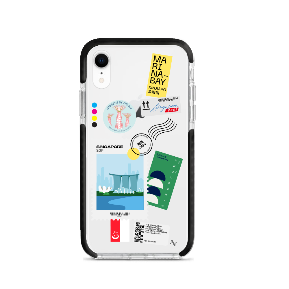 MAAD World iPhone XR Clear Case showcasing its slim and protective design, perfect for travelers.