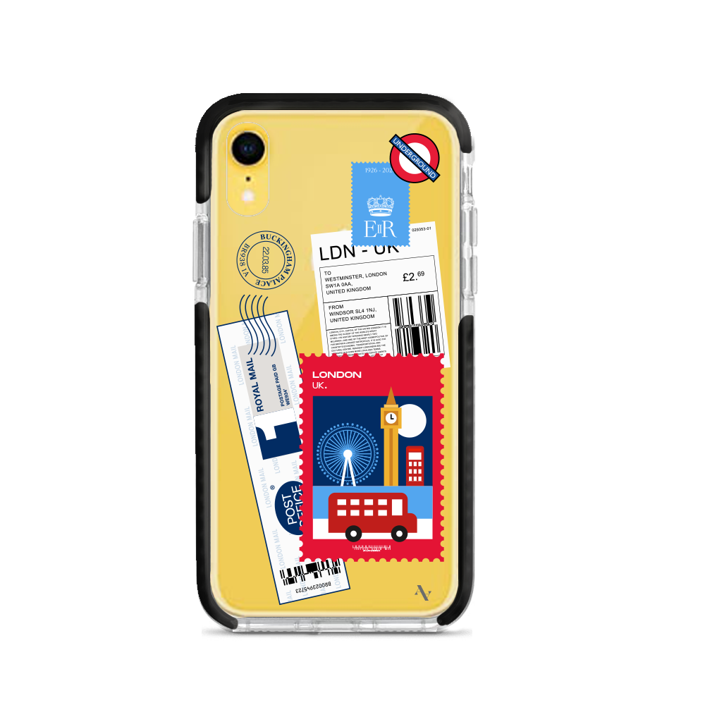 MAAD World iPhone XR Clear Case showcasing its slim and protective design, perfect for travelers.