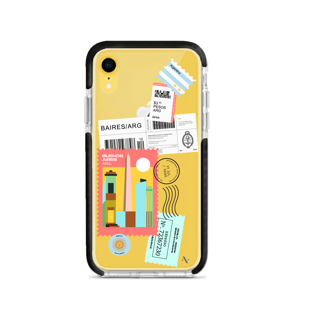 MAAD World iPhone XR Clear Case showcasing its slim and protective design, perfect for travelers.