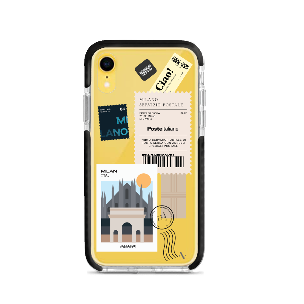 MAAD World iPhone XR Clear Case showcasing its slim and protective design, perfect for travelers.