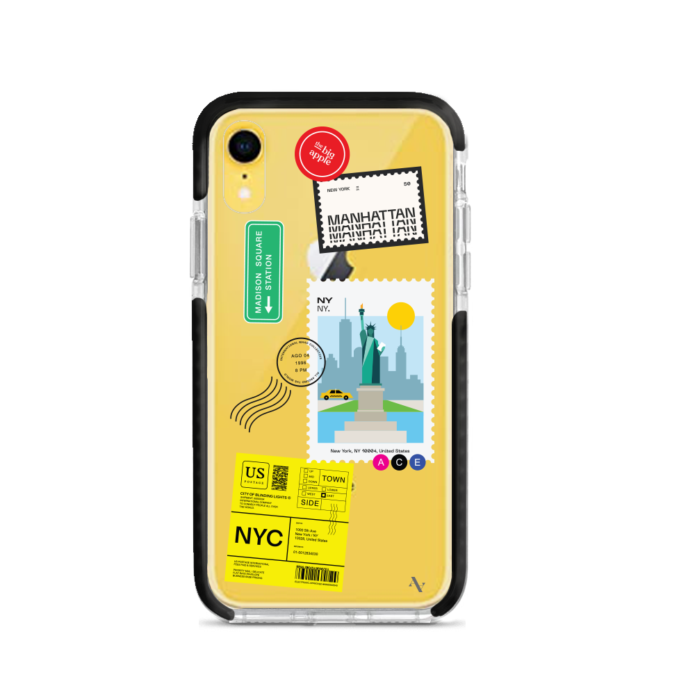 MAAD World iPhone XR Clear Case showcasing its slim and protective design, perfect for travelers.