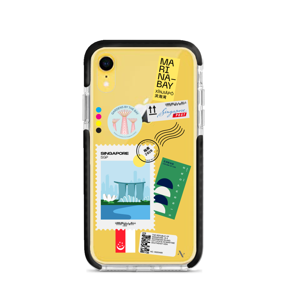 MAAD World iPhone XR Clear Case showcasing its slim and protective design, perfect for travelers.