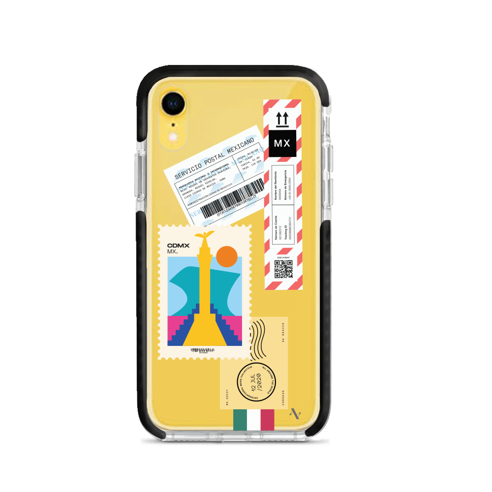 MAAD World iPhone XR Clear Case showcasing its slim and protective design, perfect for travelers.